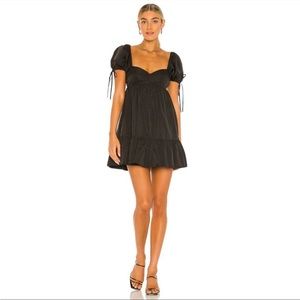 Black Olivaceous Puff Sleeve Mini Dress